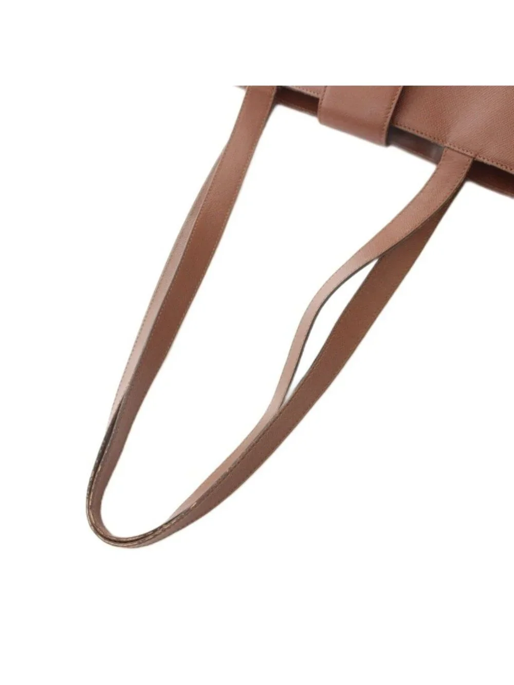 Celine Turnlock Tote Leather Brown